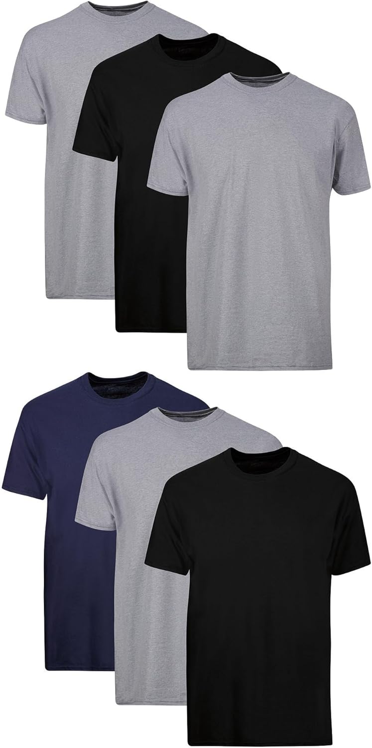 Men's Tagless Crewneck T-Shirts, 6 Pack