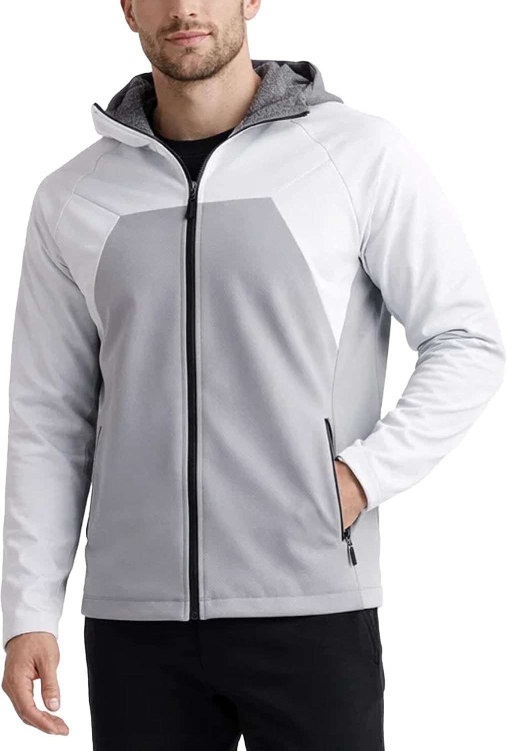 Mens Softshell Jacket - Wind and Water Resistant Polar Fleece Lined Performance Windbreaker Hiking Jackets for Men