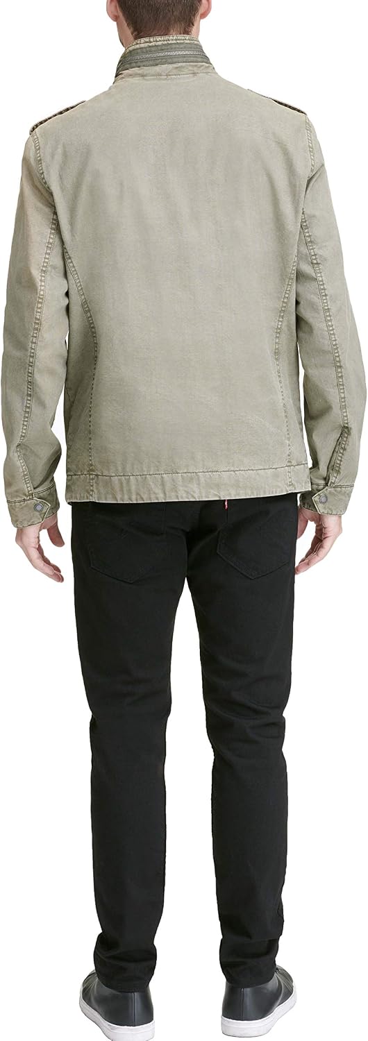 Men's Cotton Stand Collar Military Jacket - Image 2