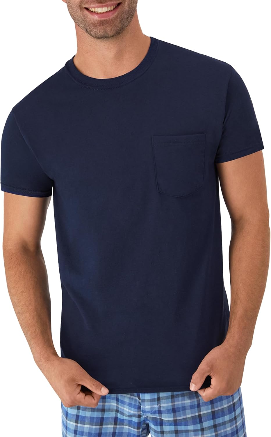 Men's Cotton Pocket T-Shirt, Moisture-Wicking with Odor Control, Assorted, 6-Pack - Image 2