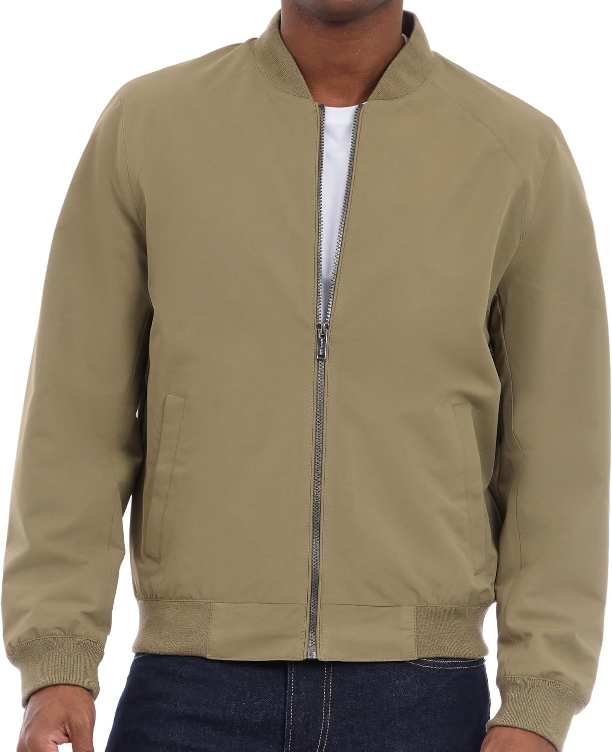 mens Lightweight Bomber Jacket, Wind and Water ResistantJacket - Image 2