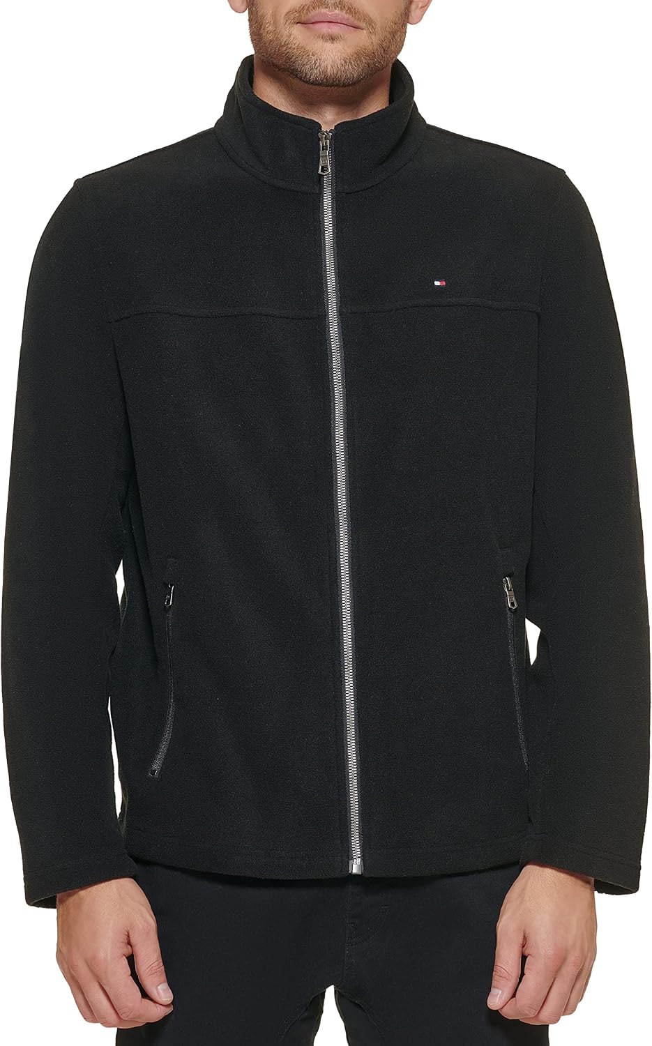 Men's Size Tall Classic Zip Front Fleece Jacket - Image 2