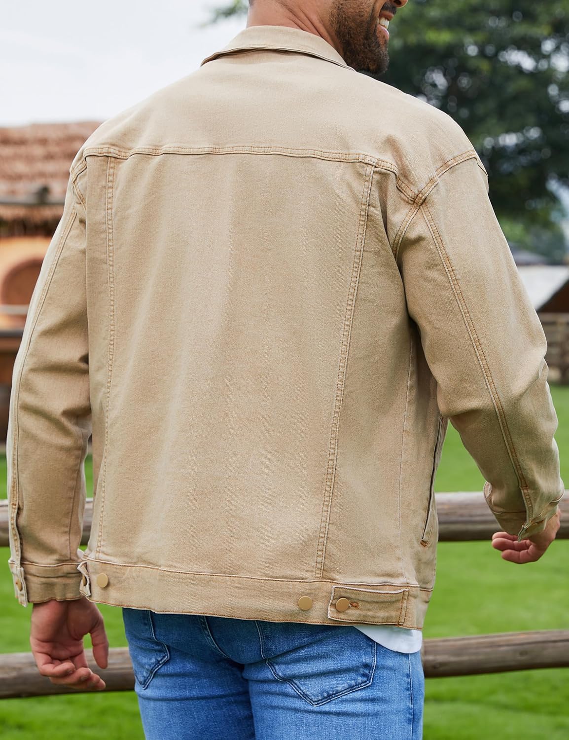 Denim Jackets for Men Trucker Jean Jacket Unlined Coats Spring Fall Outfits - Image 2
